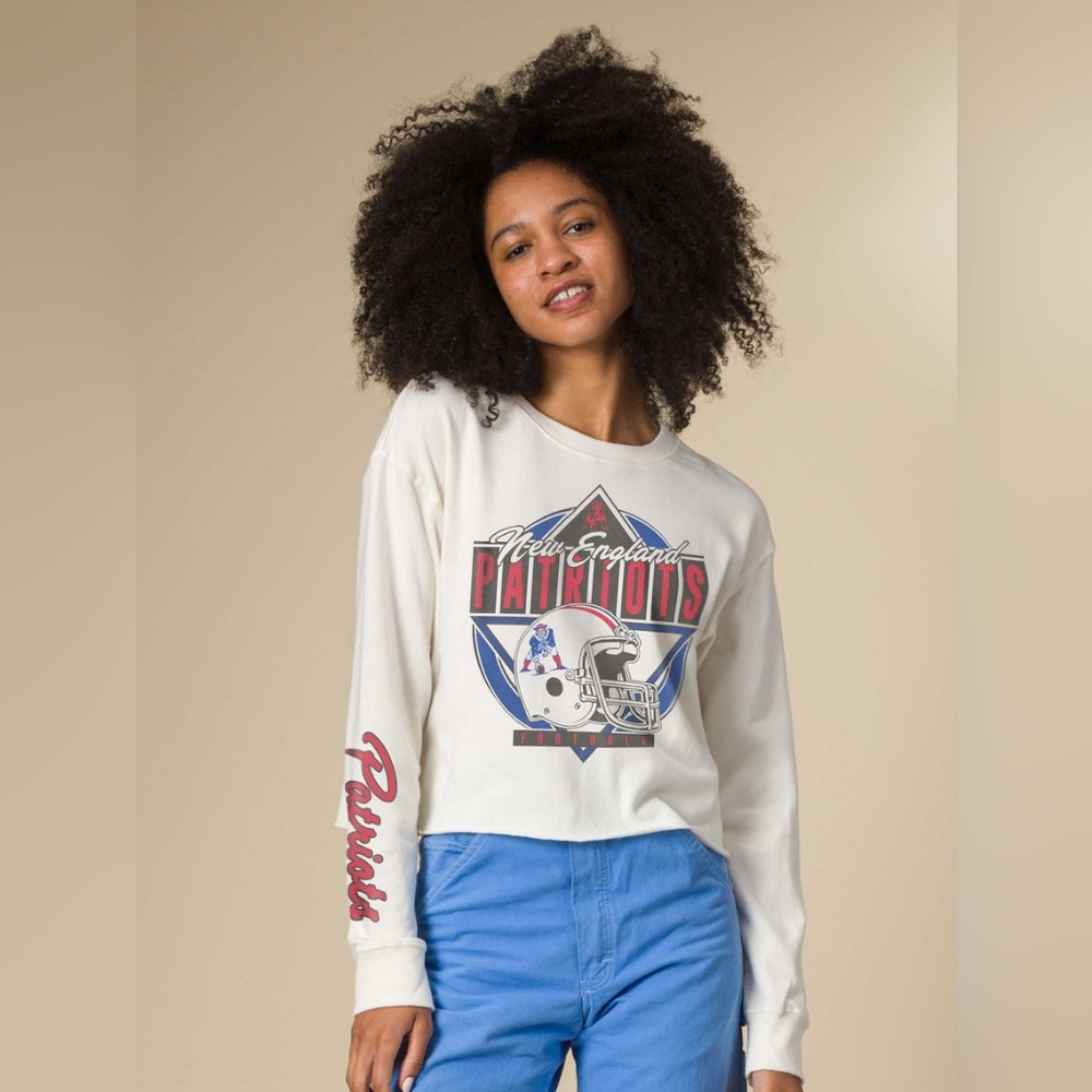 NWT Junk Food New England Patriots Crop Fleece Sweatshirt - XS